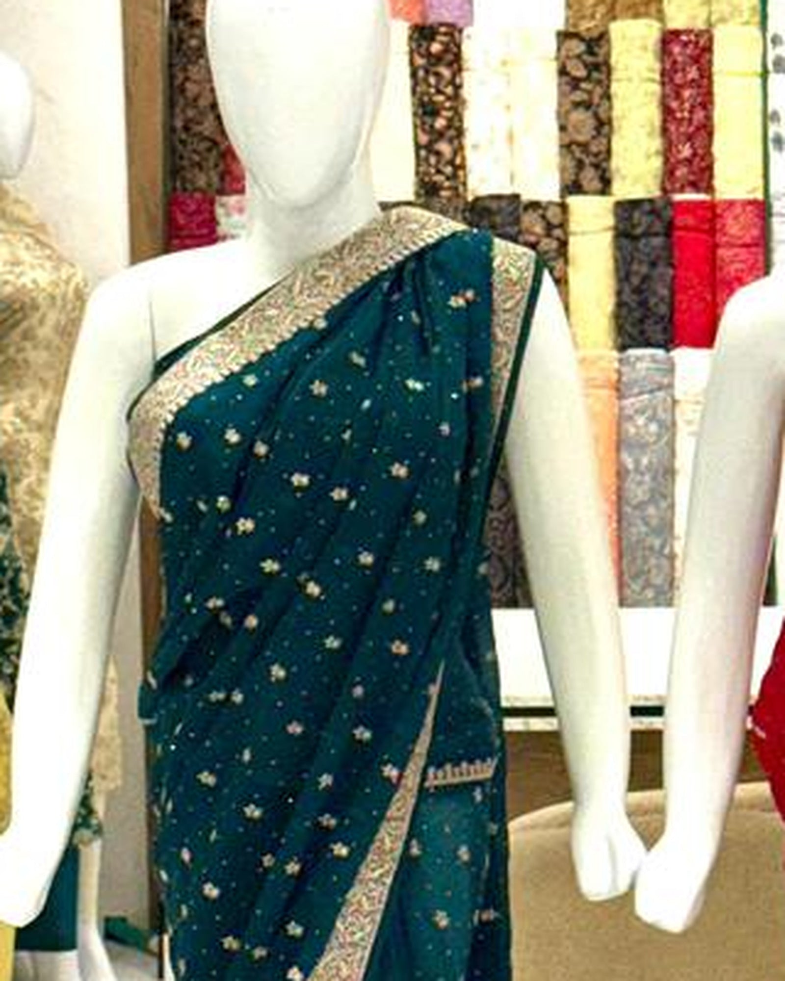 Razab luxury teal saree