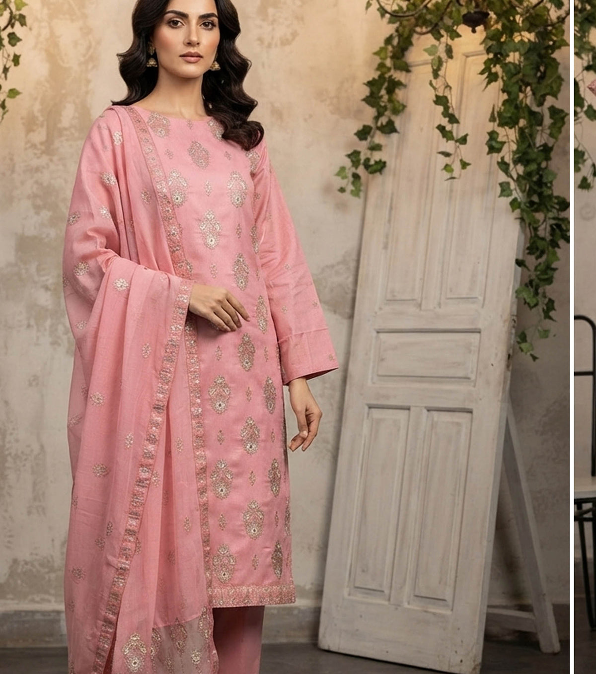 Ayla Zahra Anii Blush Pink Karandi '26 - view 1