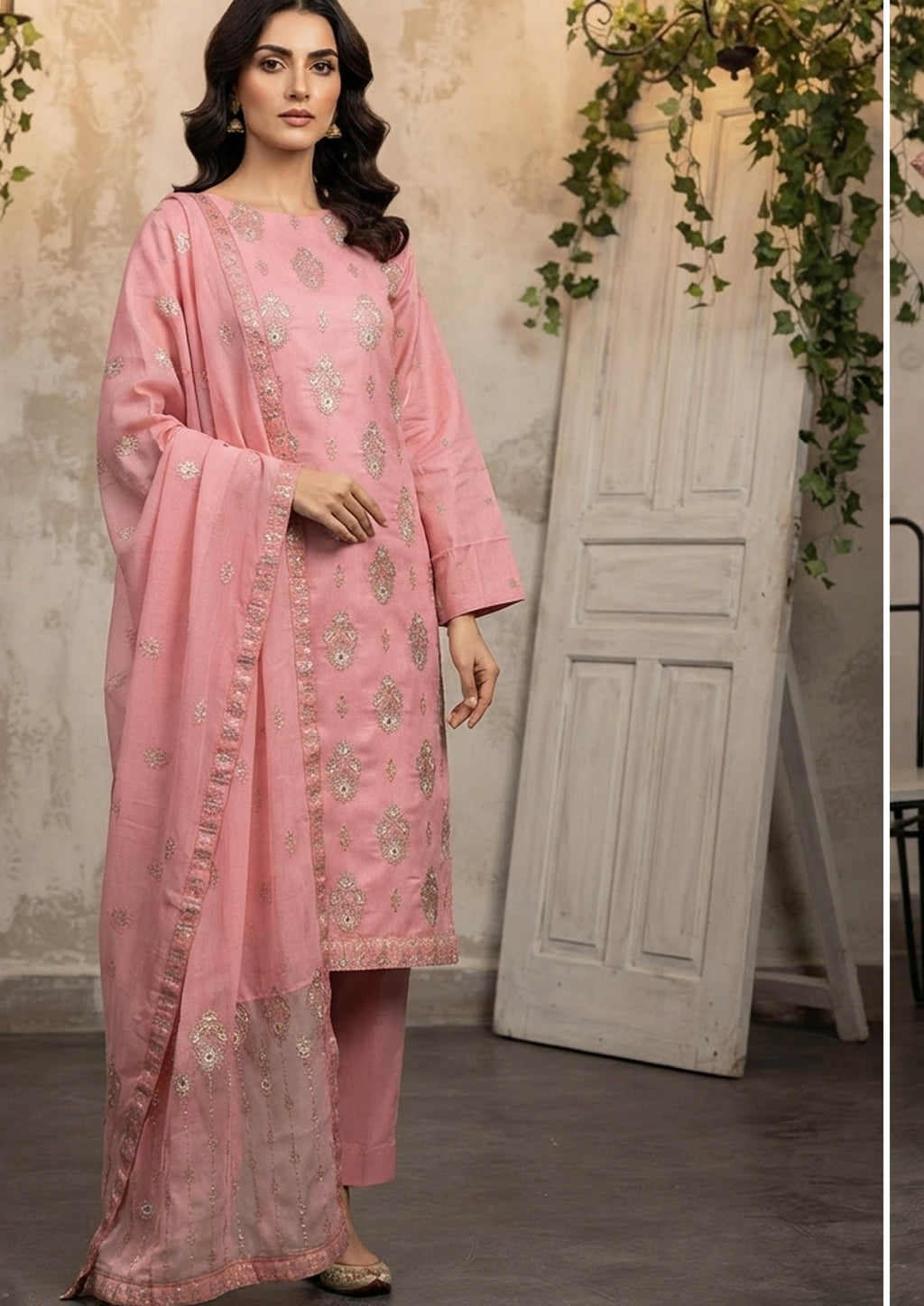 Ayla Zahra Anii Blush Pink Karandi '26 - view 2