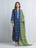 Edenrobe Allure Lawn 03 - Navy Lime three-piece unstitched printed lawn suit by Edenrobe