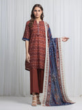 Edenrobe Allure Lawn 10 - Maroon Heritage three-piece unstitched printed lawn suit by Edenrobe