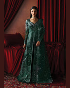 La Fushia Hierophant Emerald Green formal embroidered design - view 1