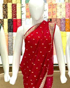 Razab Luxury Saree – Red - detail view 2