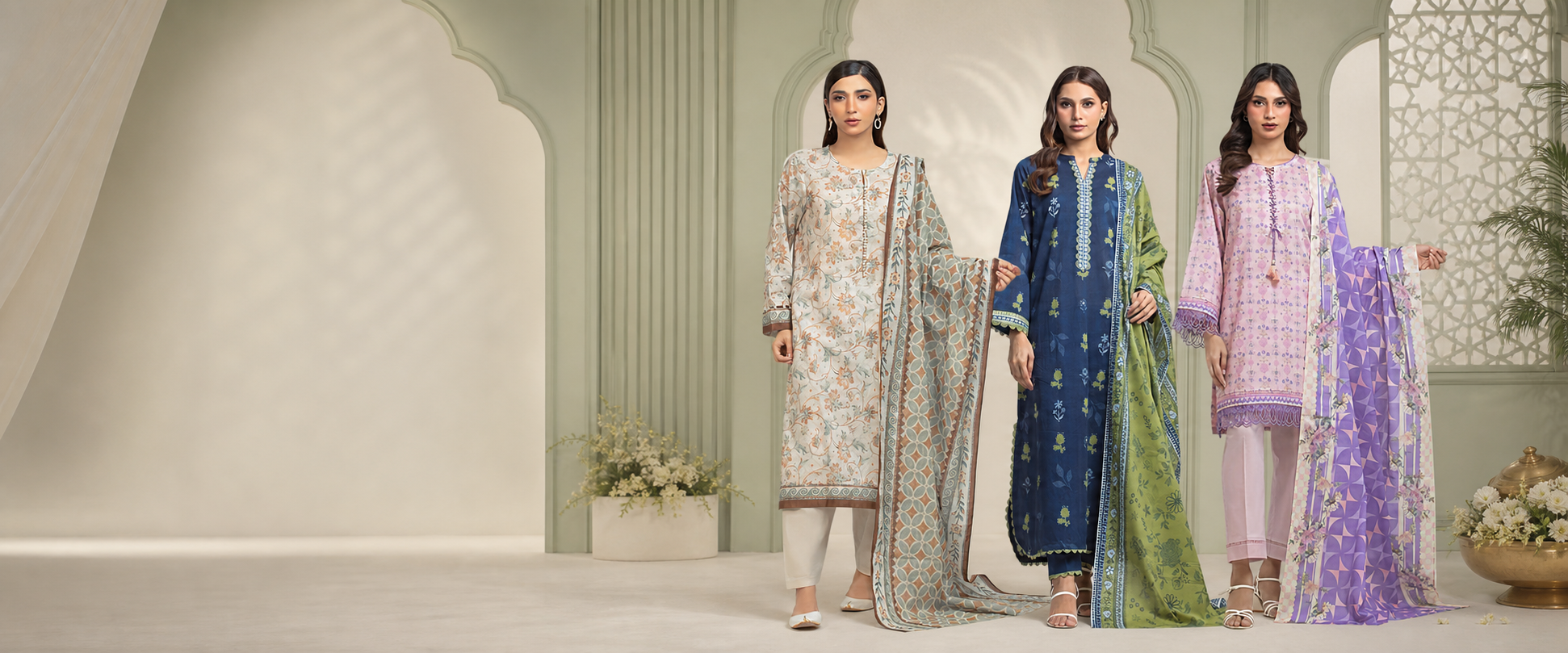 Edenrobe Allure Lawn Azadi Sale collection
